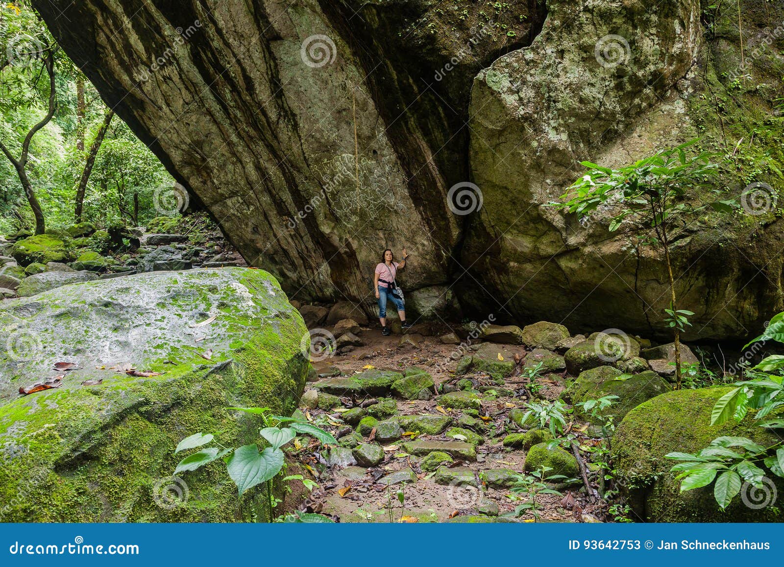 rock carving / petroglyph `la piedra pintada` in el valle de anton