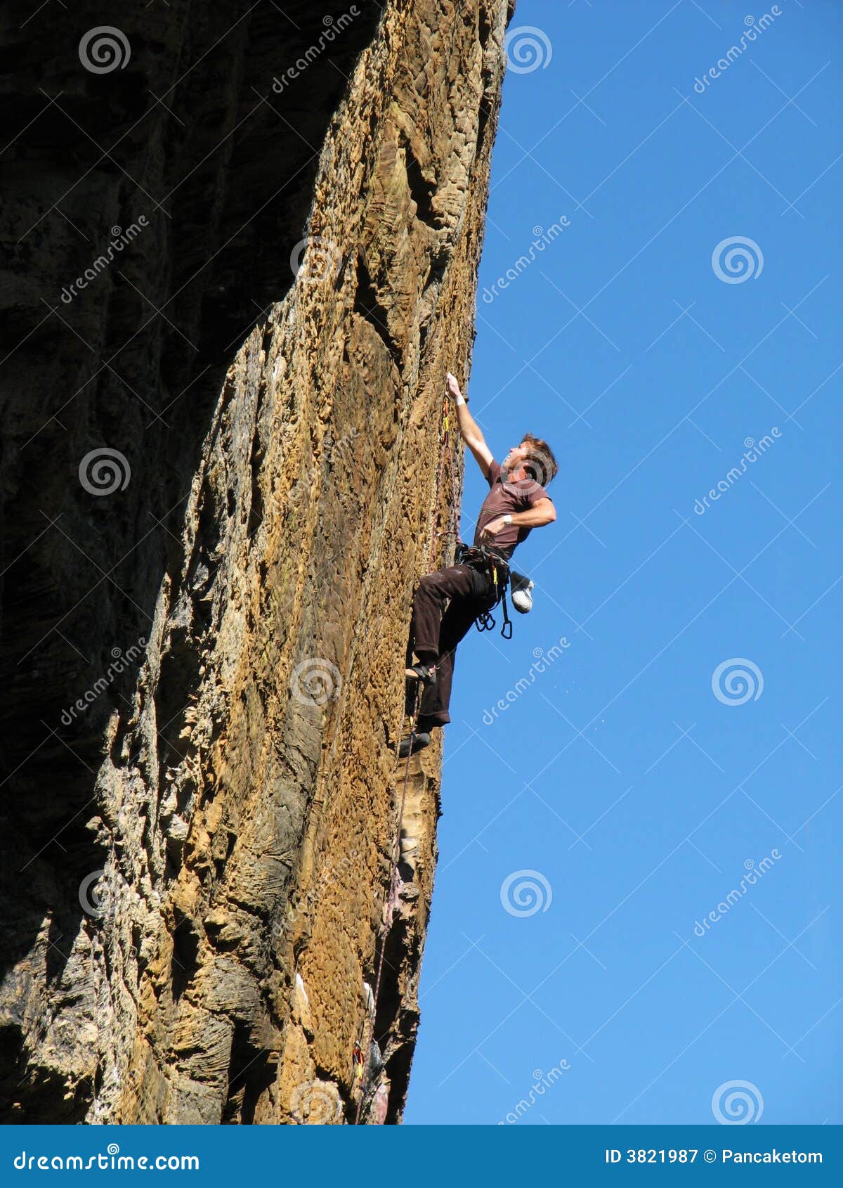 Rock climber stock image. Image of risk, stress, crazy 3821987