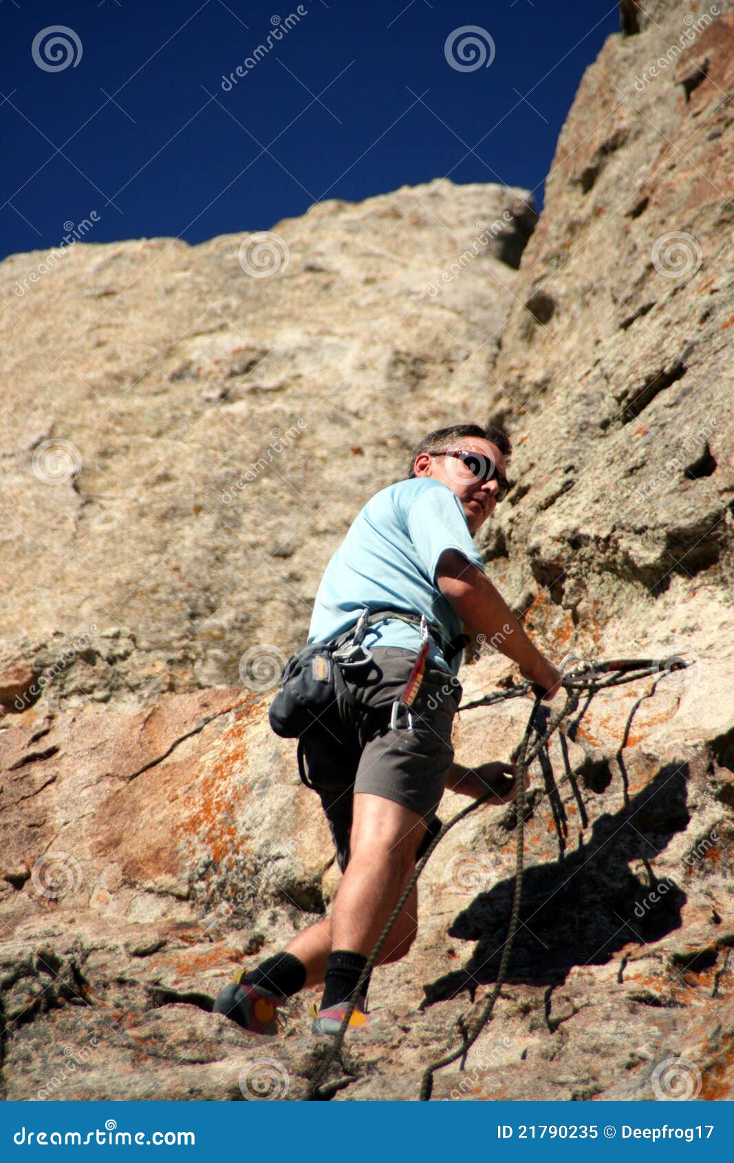 Rock climber on cliff stock image. Image of climbing 21790235