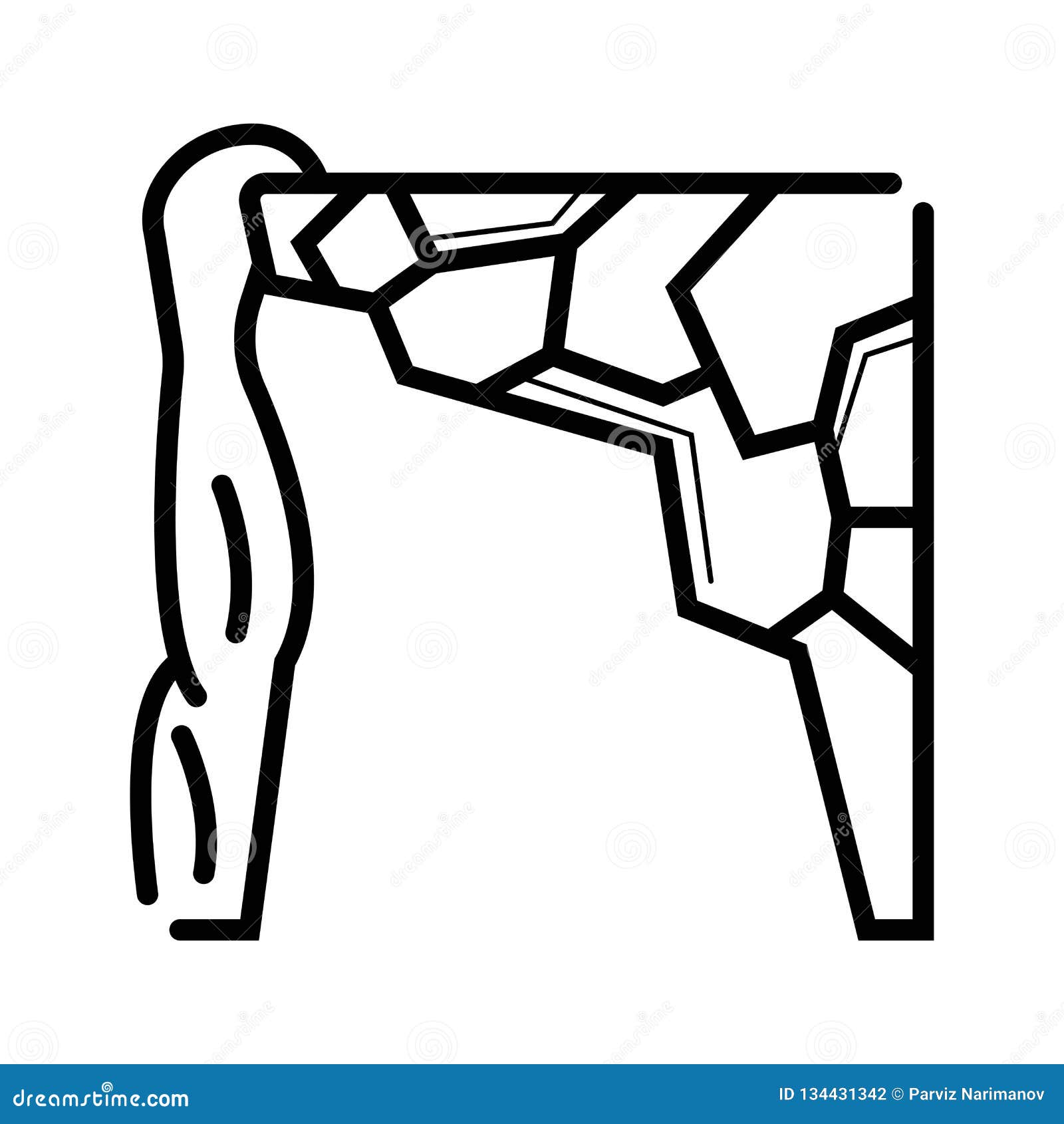 Rock climber icon stock illustration. Illustration of high 134431342