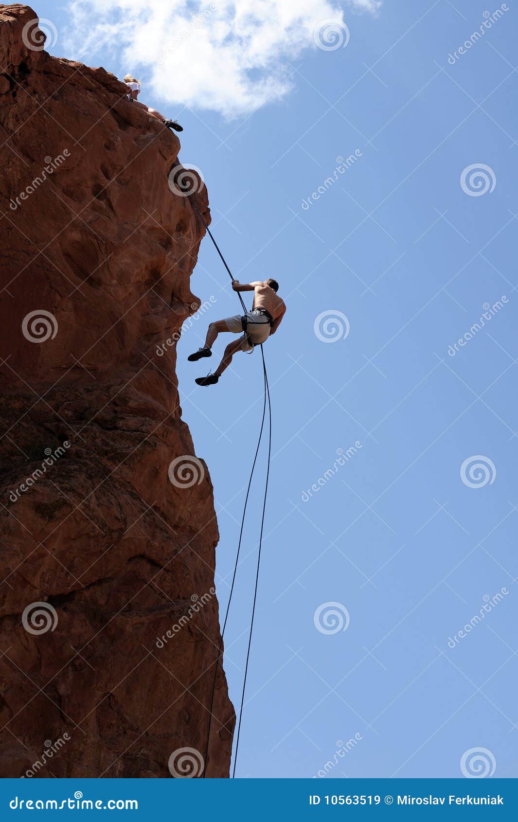 Rock Climber Rappelling stock image. Image of active 10563519