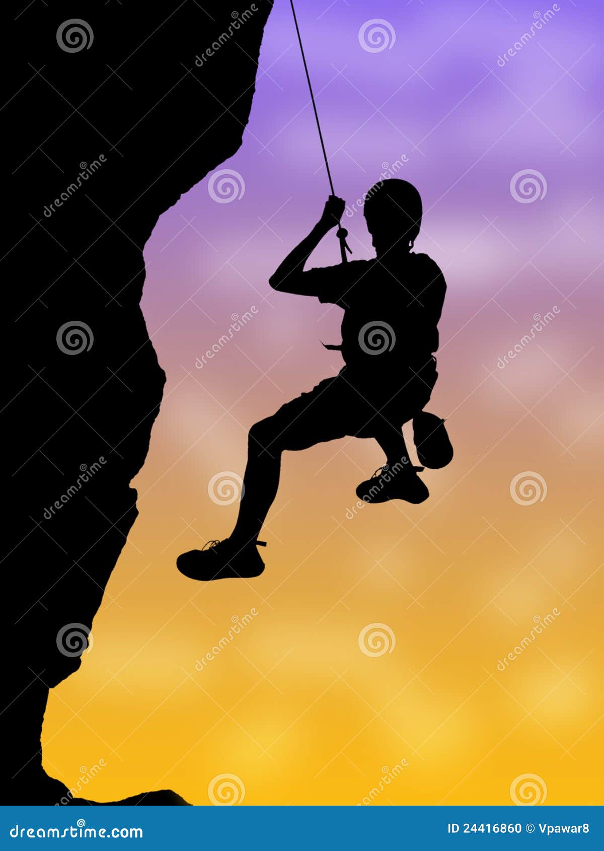 Rock climbing stock illustration. Illustration of outdoor 24416860