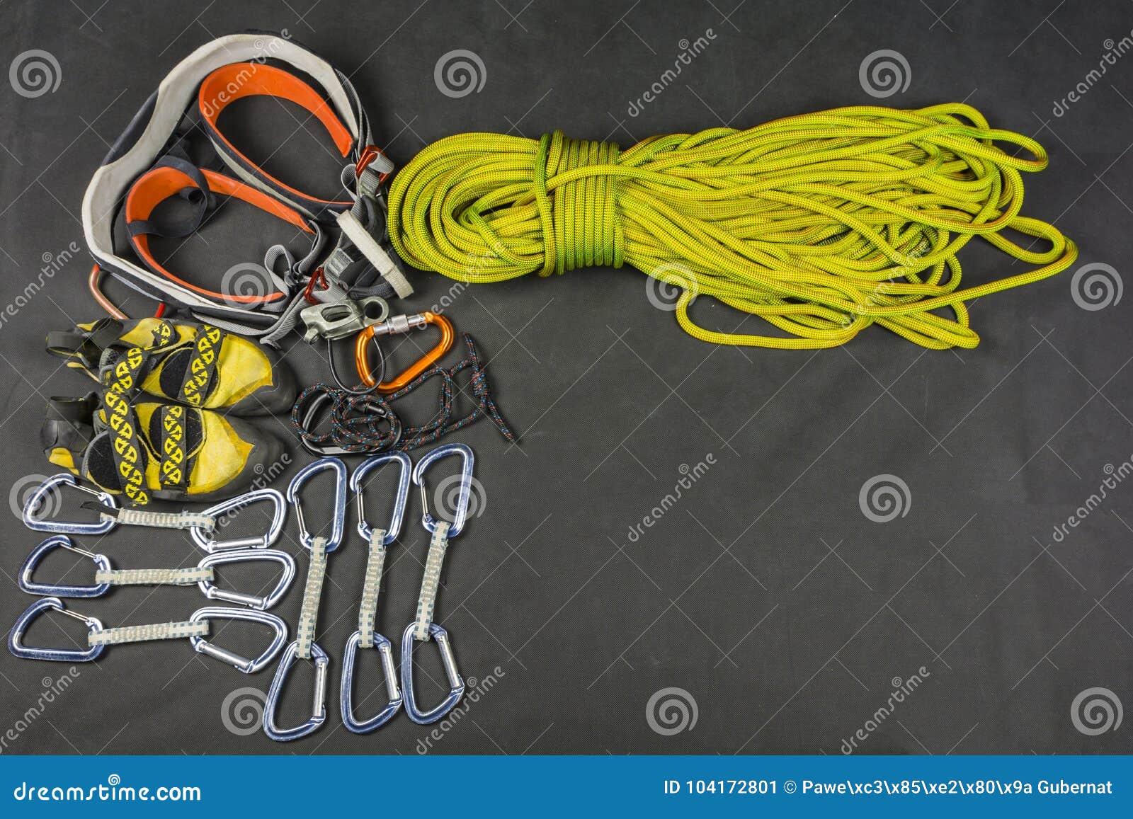 Rock Climbing - Equipment for Climbing. Stock Image - Image of gear ...