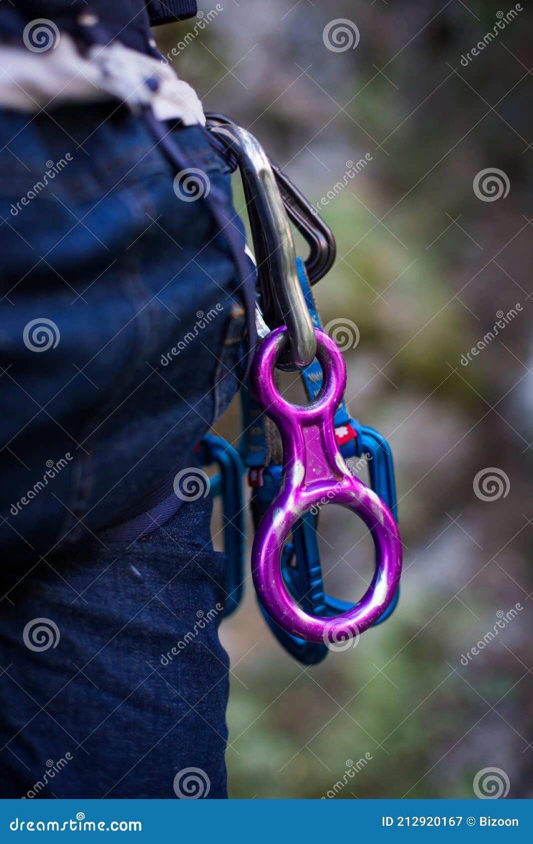 Rock Climbing Gear Attached To Harness Stock Image Image of gear, safety 212920167