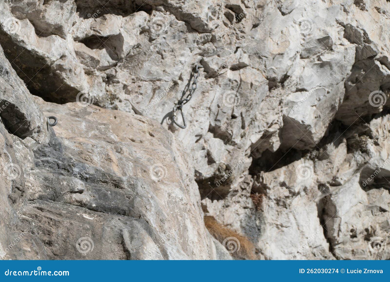 Rock Climbing Limestone Cliff in Dolomites Stock Photo Image of