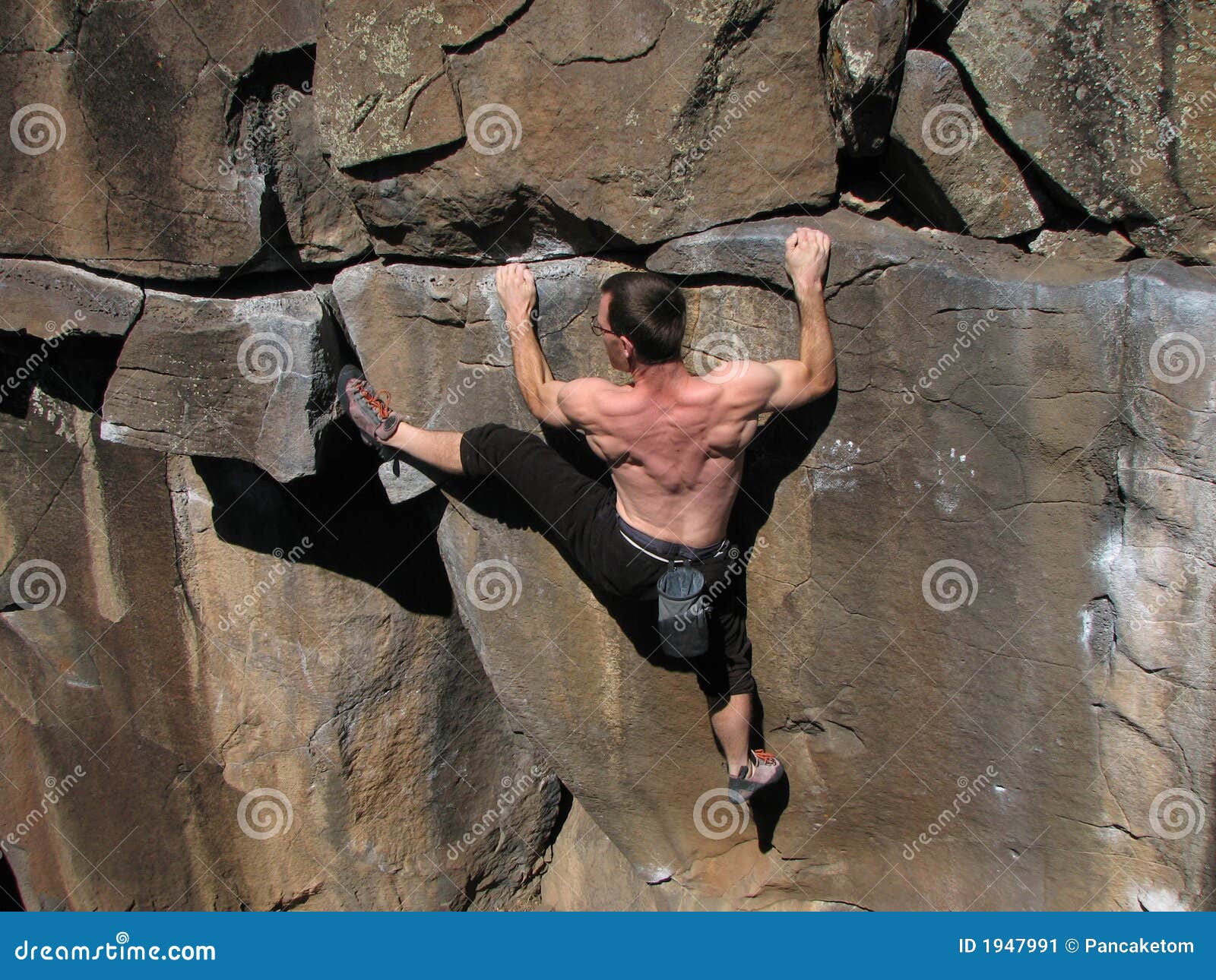rock climbing man