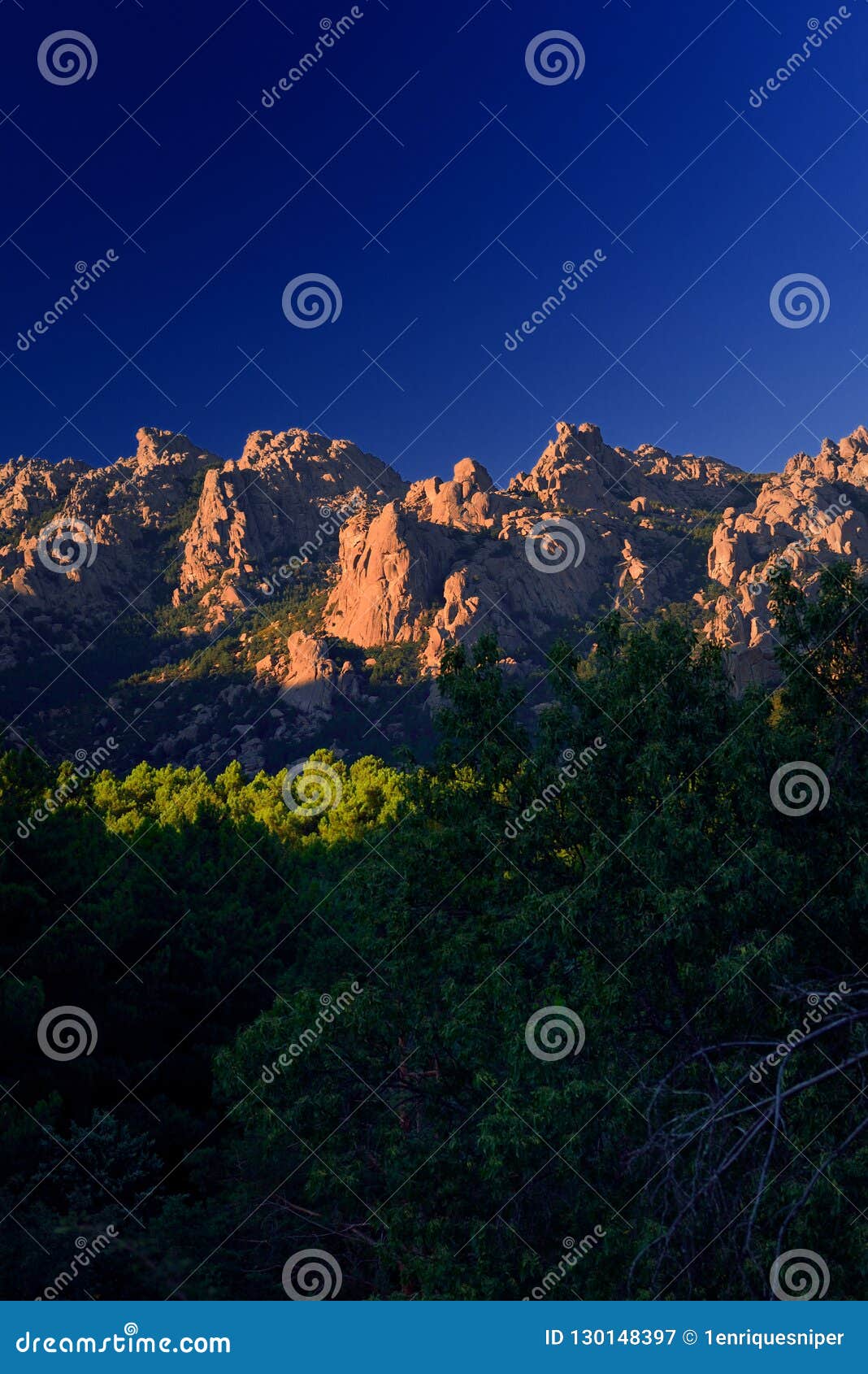 rock climbing site of la pedriza in madrid