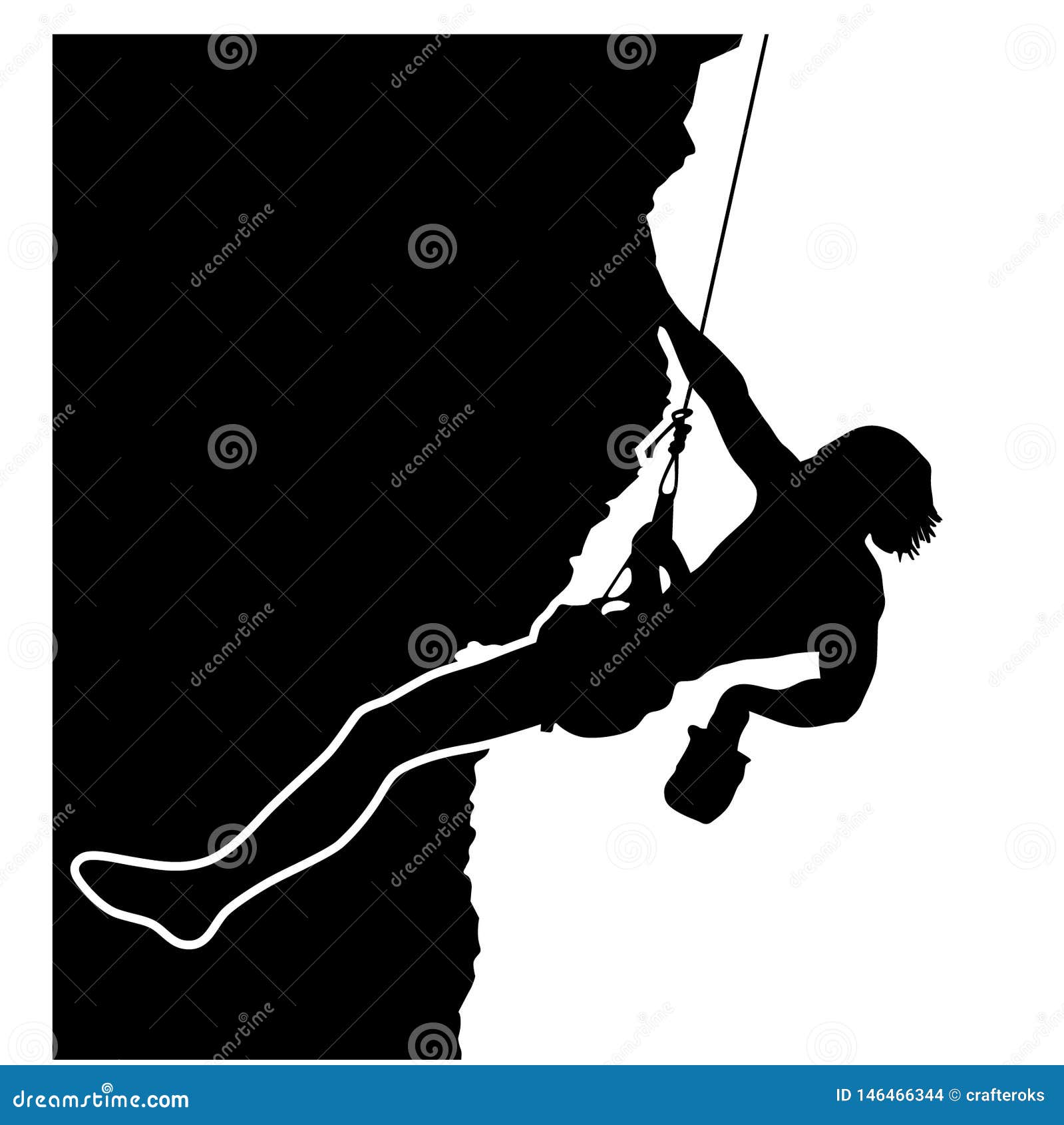 Download Rock Climbing Vector Silhouettes Hand Drawn, Vector, Eps ...