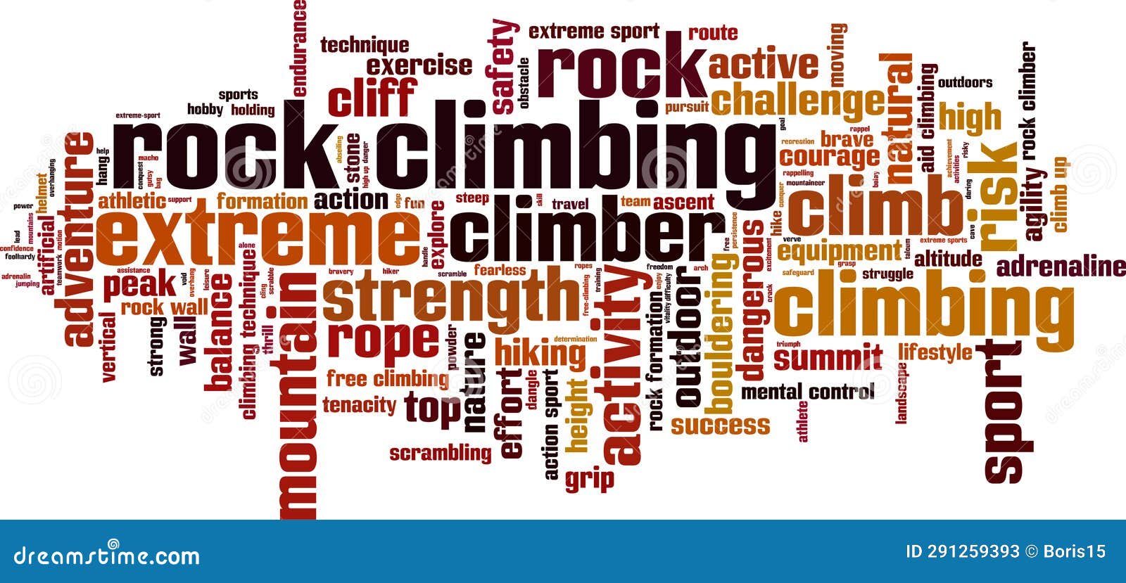 Rock climbing word cloud stock illustration. Illustration of vector