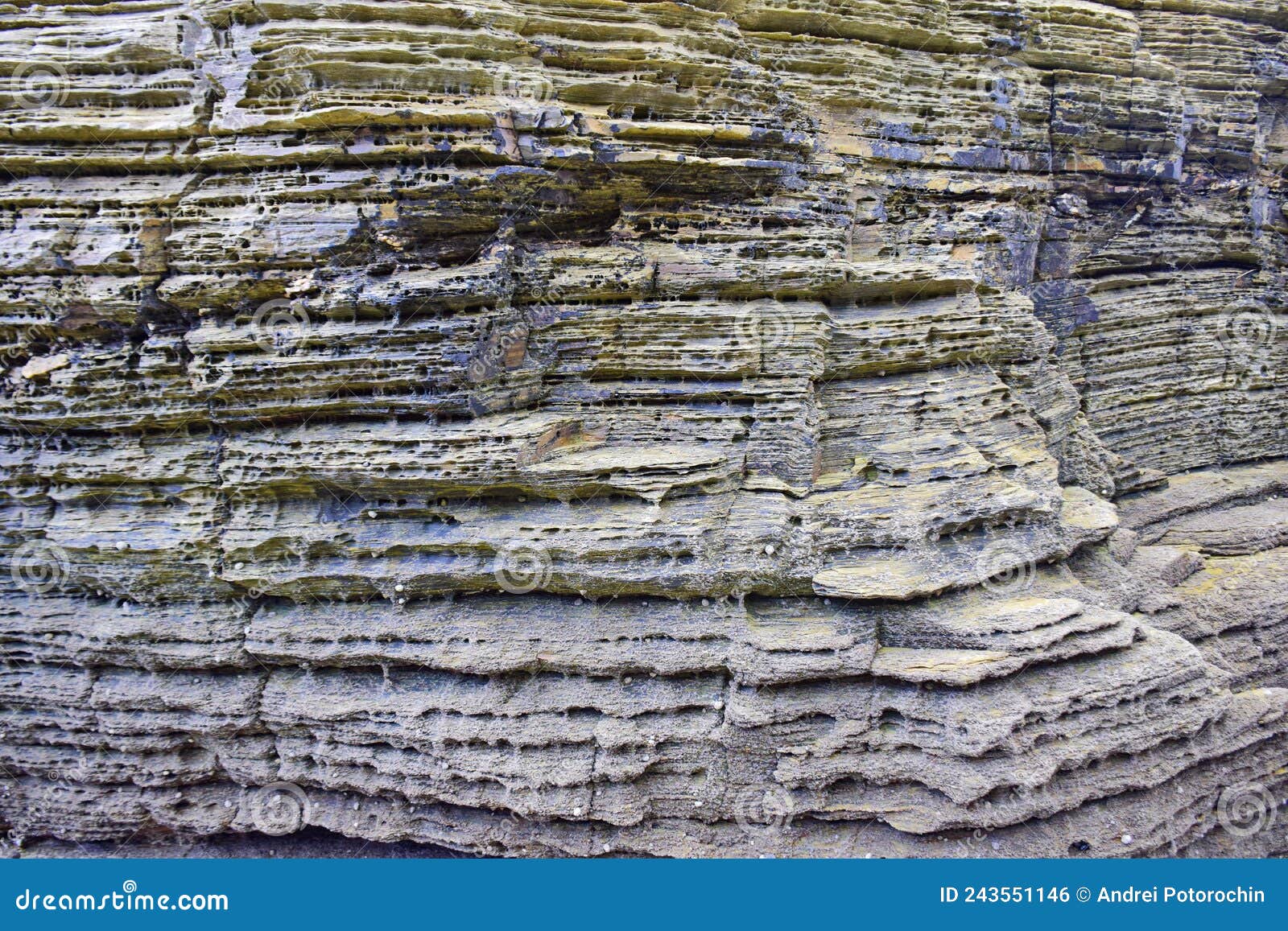 rock close-up near the beach of cathedrals. praia de augas santas, ribadeo