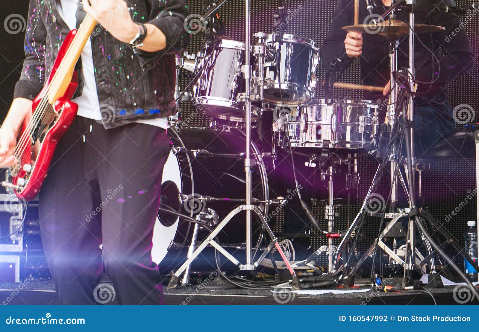 Guitarist and Drummer in Action Stock Photo Image of musician