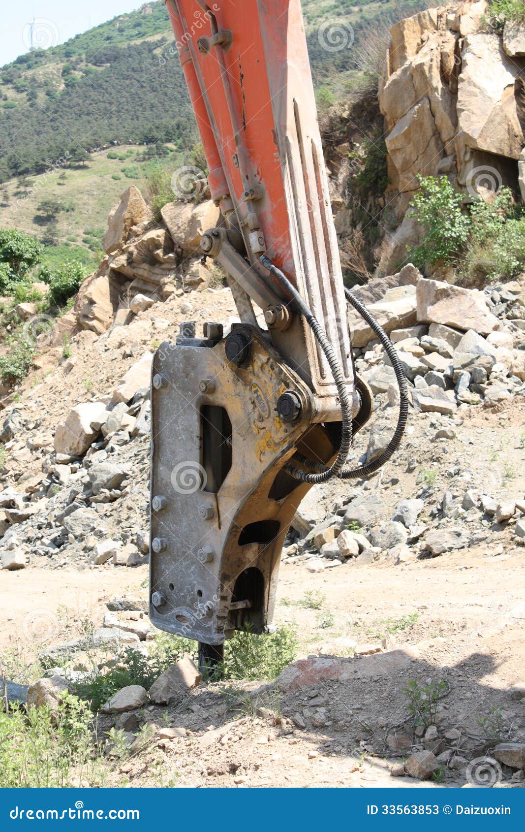 Rock crusher stock image. Image of industry, grass, mineral 33563853