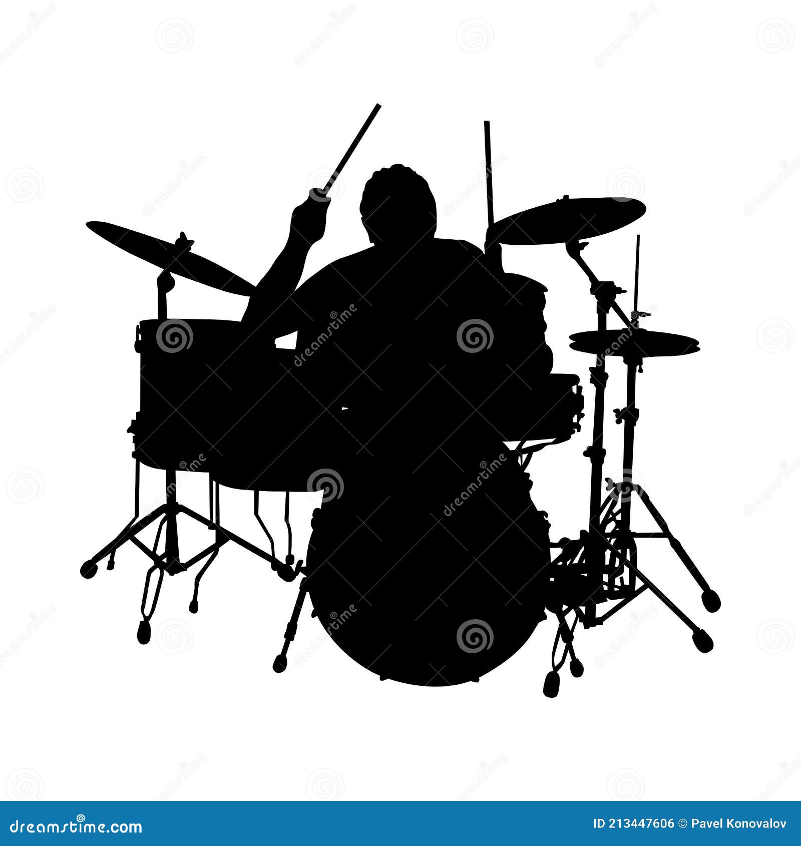 rock drummer silhouette