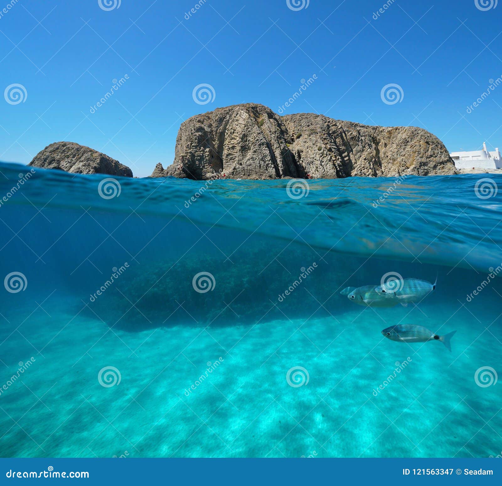 underwater rock formations