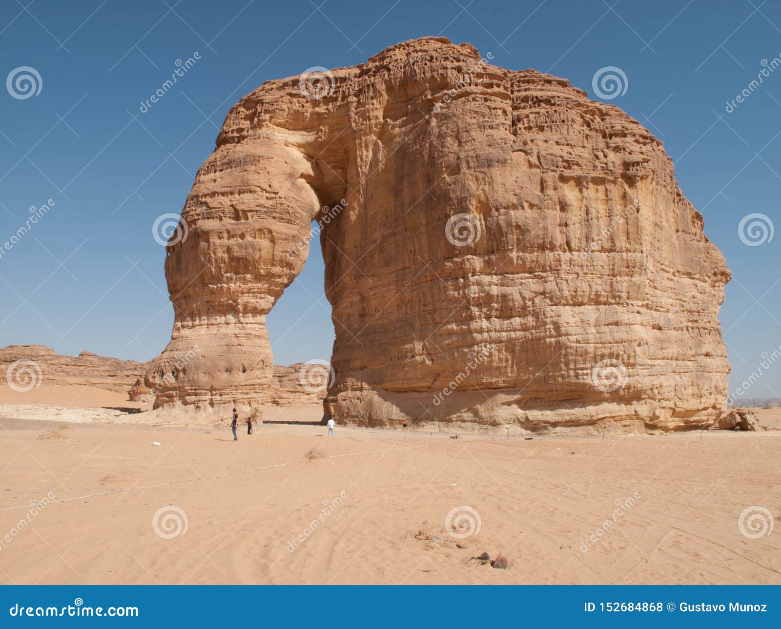 the rock formation known as the elephant rock in al ula, saudi arabia ksa