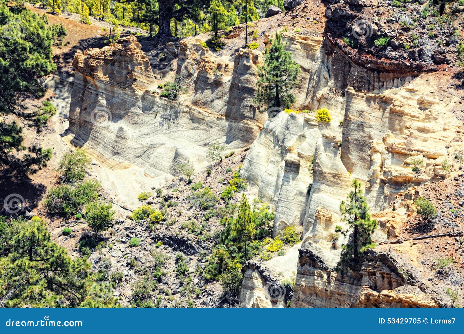 rock formation paisaje lunar, vulcanic landscape on tenerife