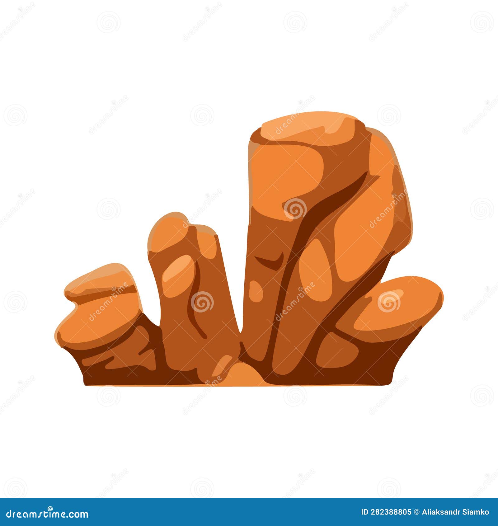 Rock Formation - Vector Nature Illustration Stock Vector - Illustration