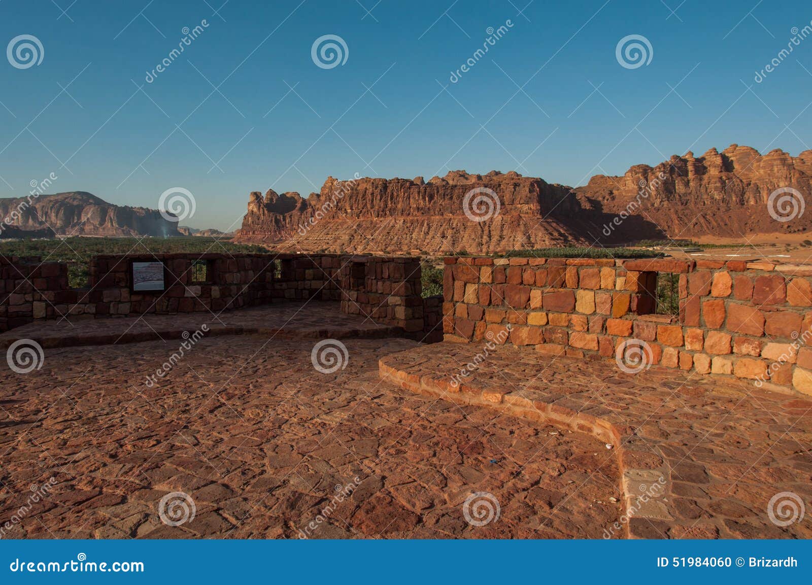 rock formations on top of al ula old city fort, saudi arabia