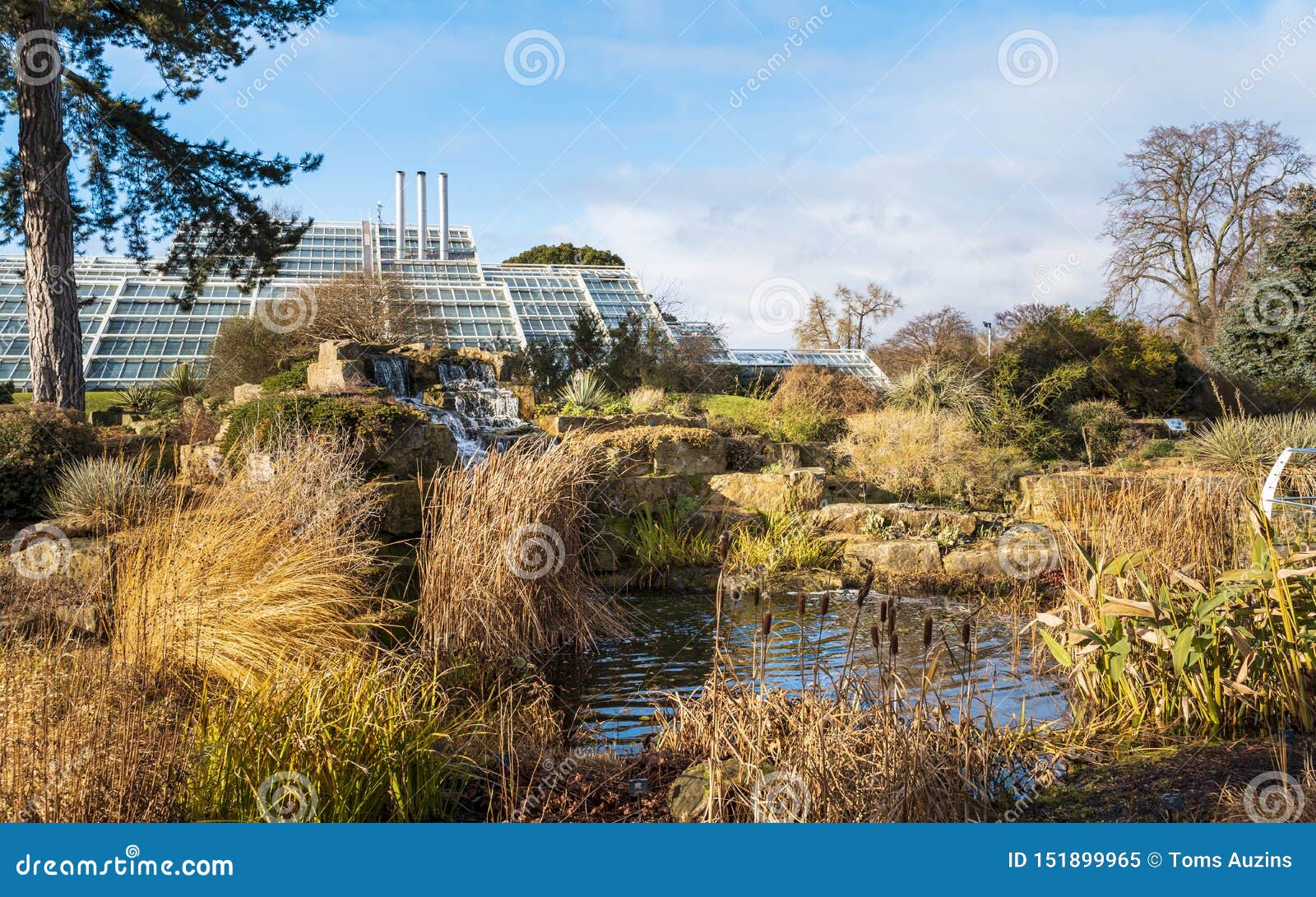 the rock garden at kew gardens in winter/autumn