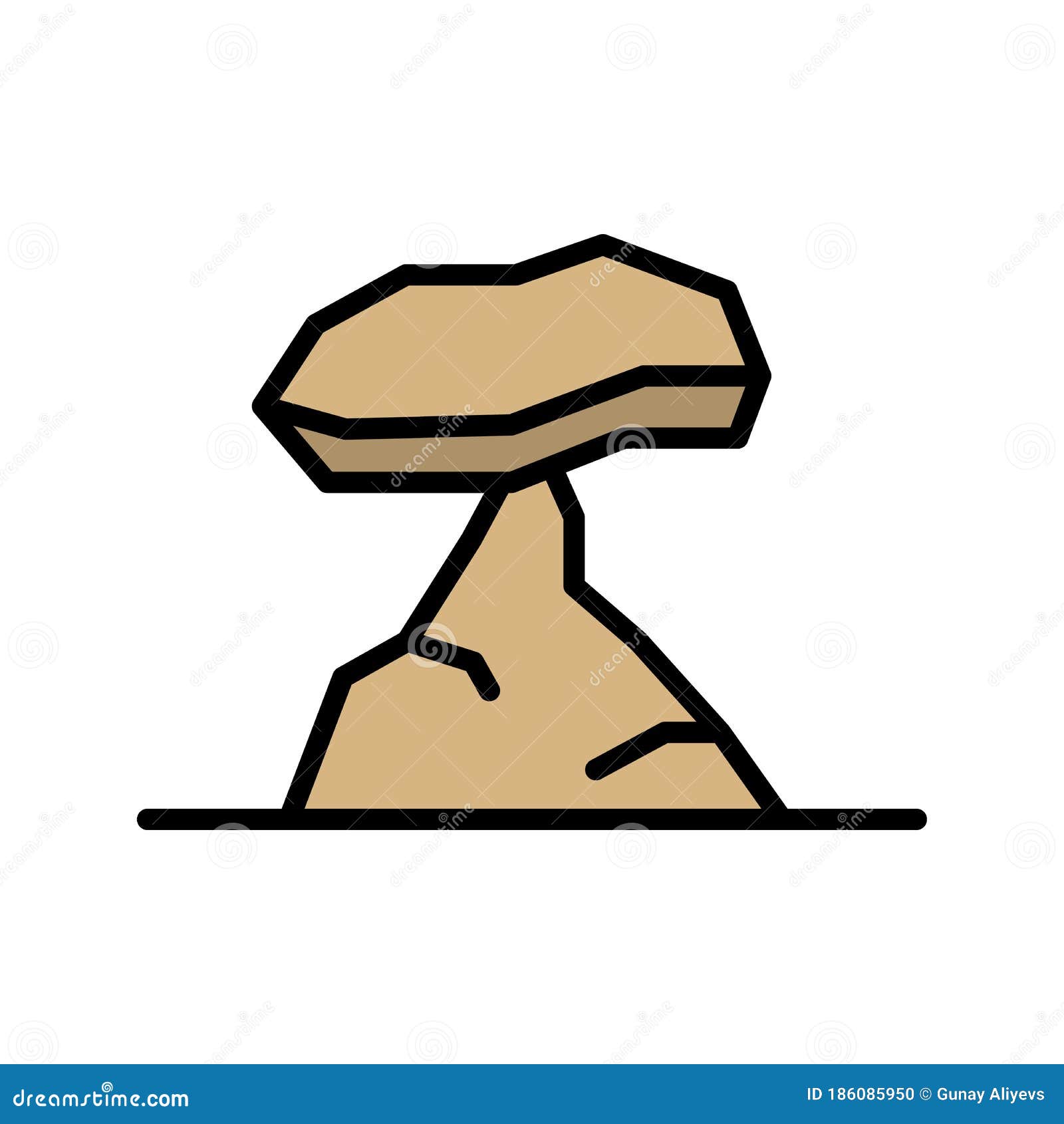 rock, hill icon. simple color with outline  s of wilderness icons for ui and ux, website or mobile application