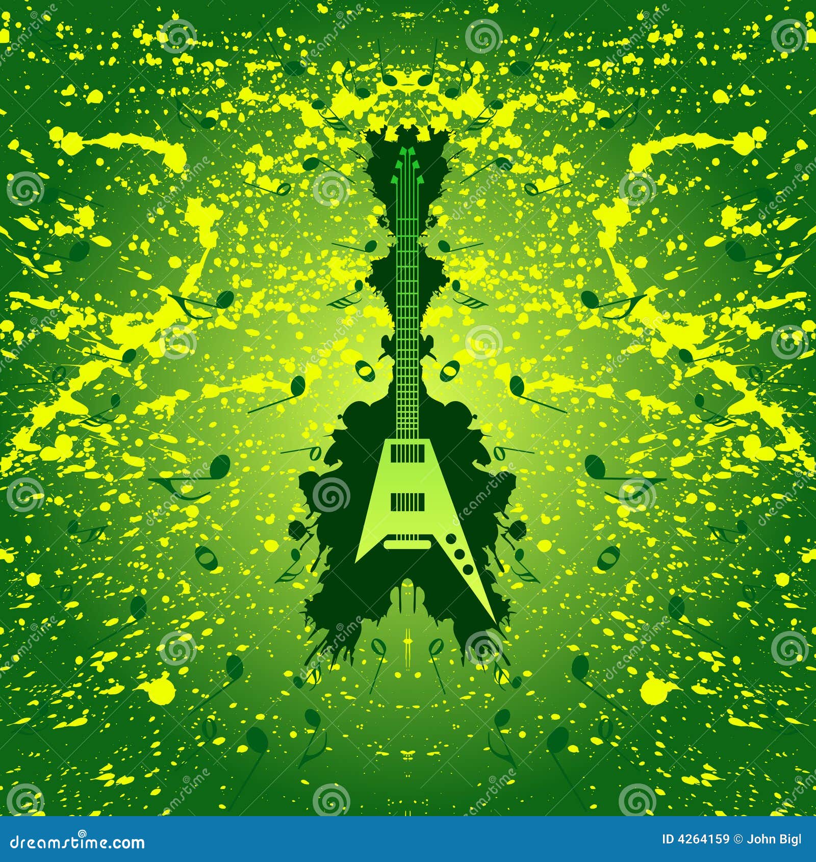 Rock Music Background Guitar Stock Vector Illustration of music