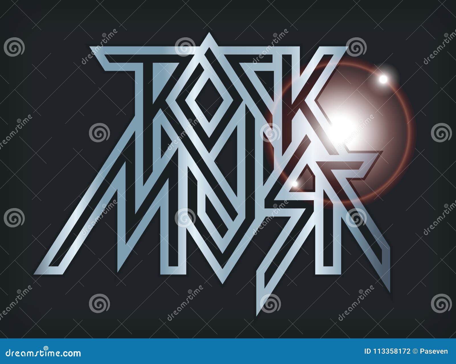 Rock Music - Vector Metal Logo, Emblem, Label Stock Vector ...