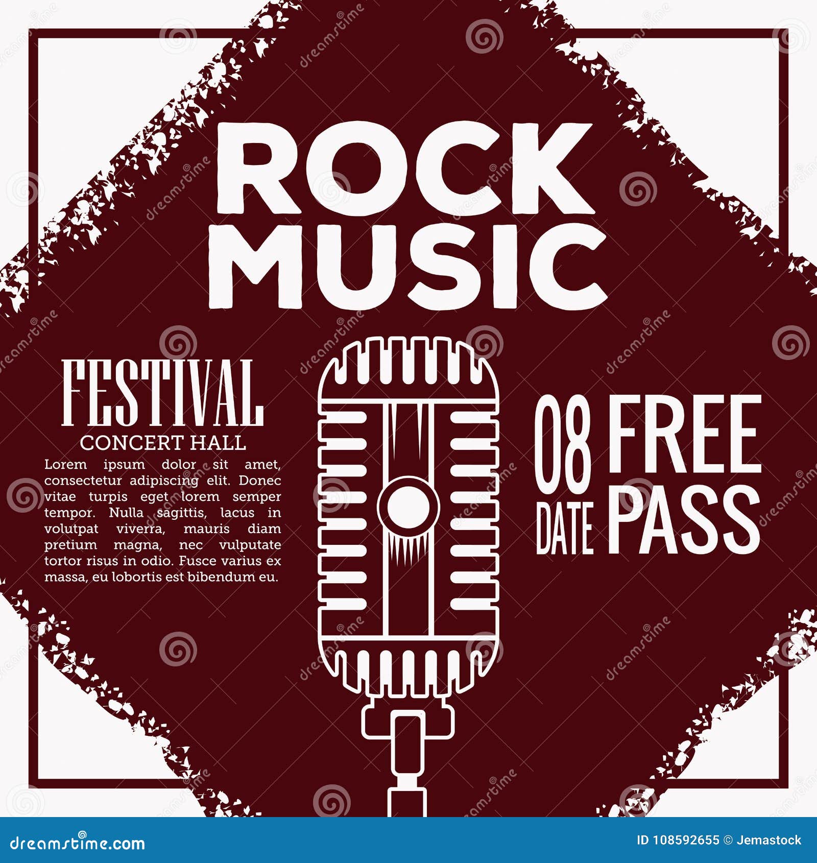 rock musica festival flyer