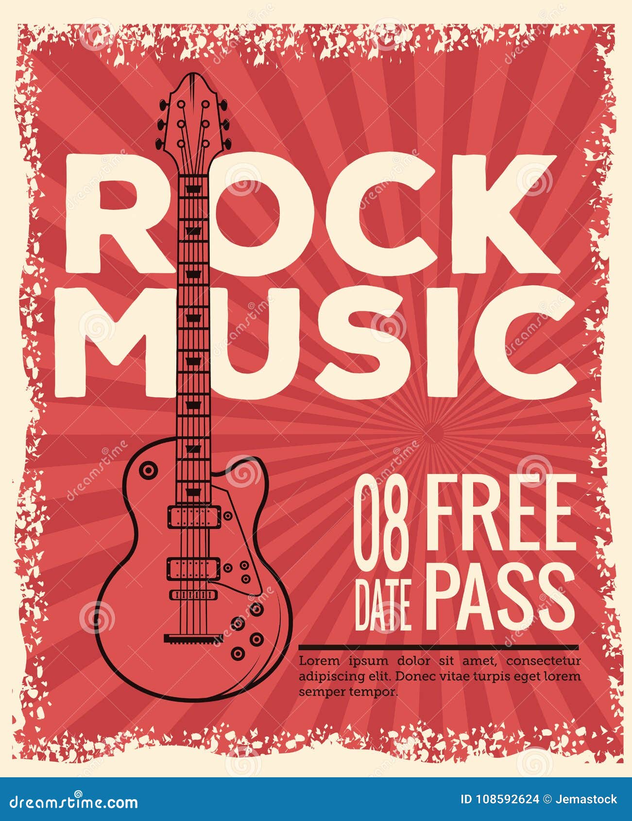 rock musica festival flyer