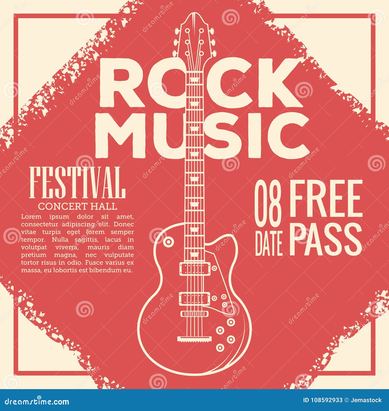 rock musica festival flyer