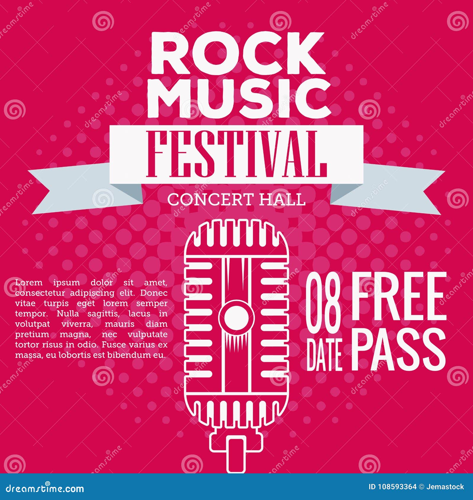 rock musica festival flyer