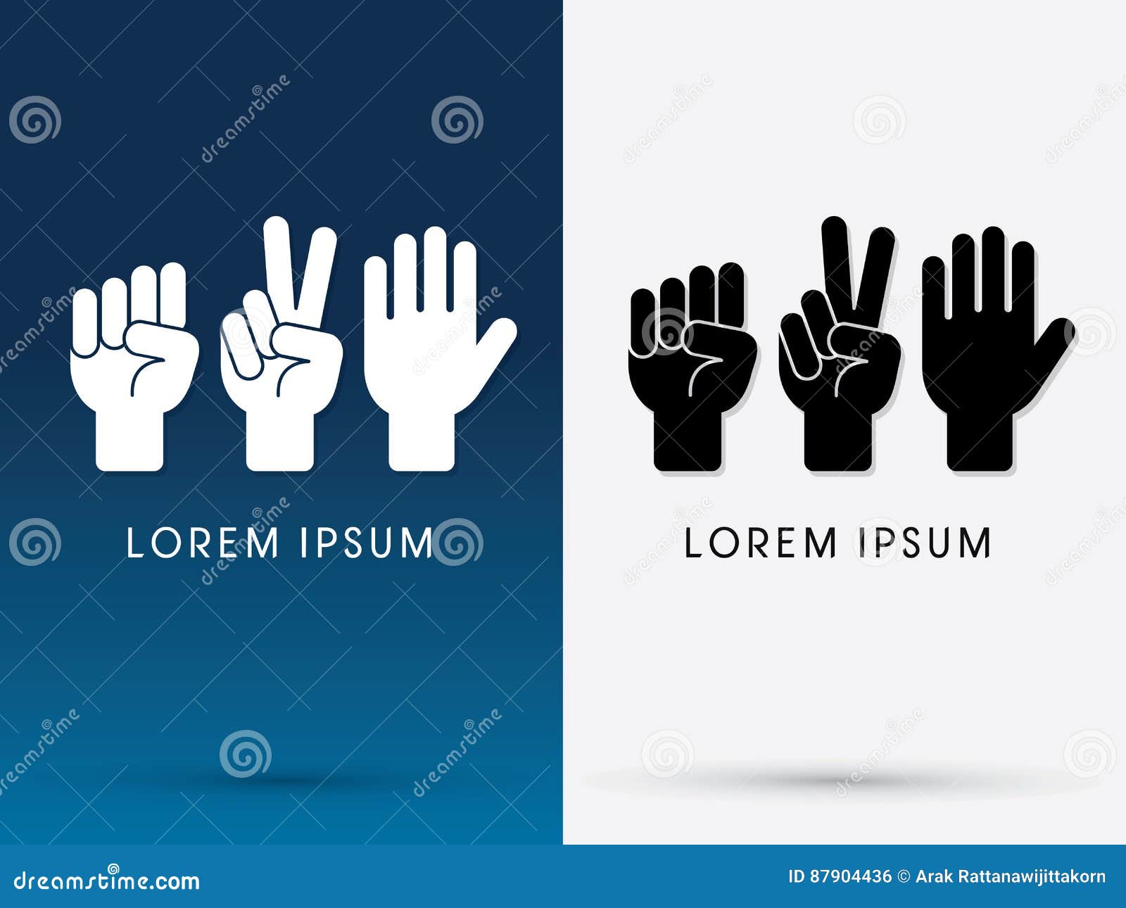 Rock Paper Scissors logo stock vector. Illustration of play 87904436