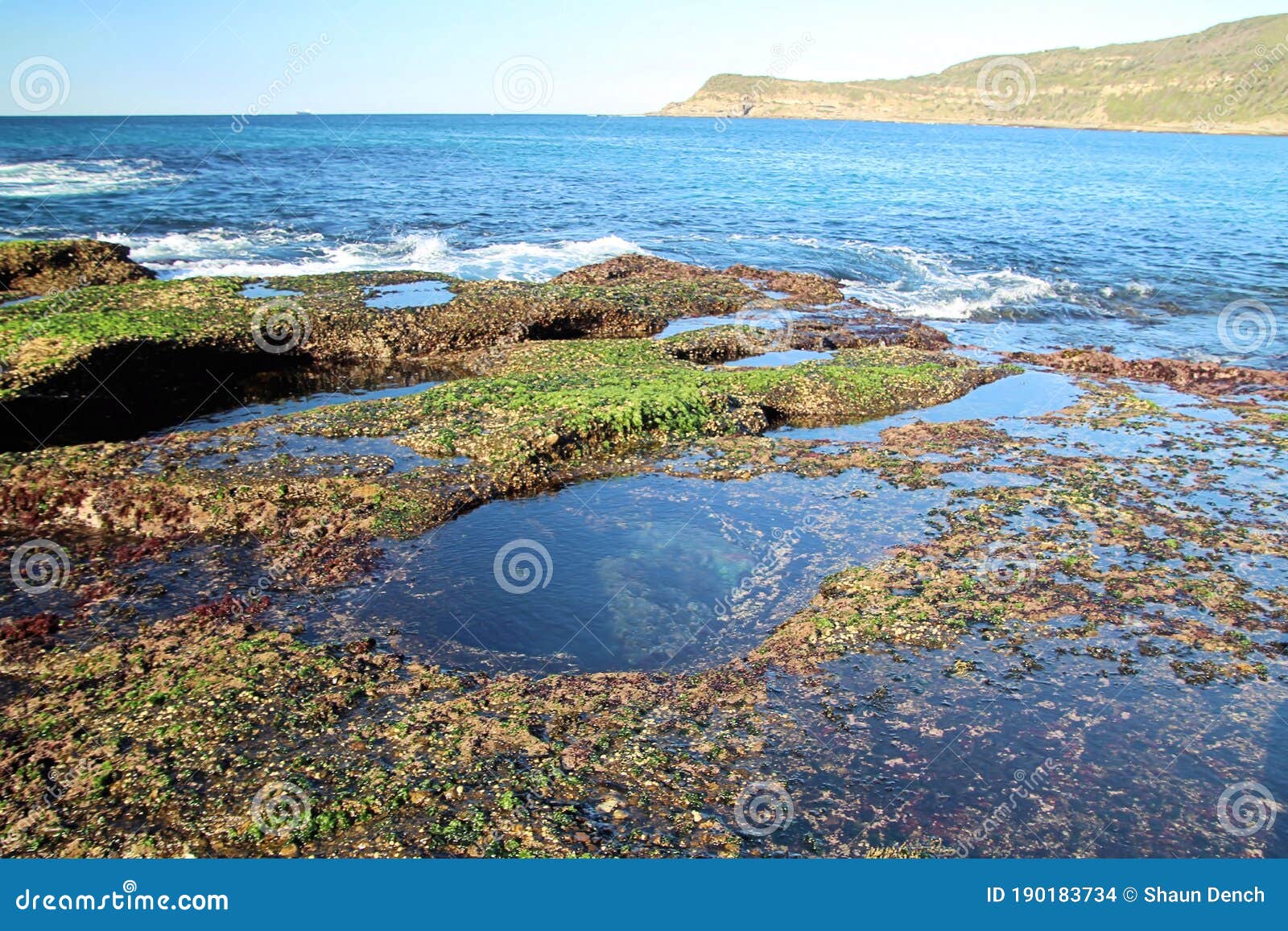 rock pool on bongon beach australia