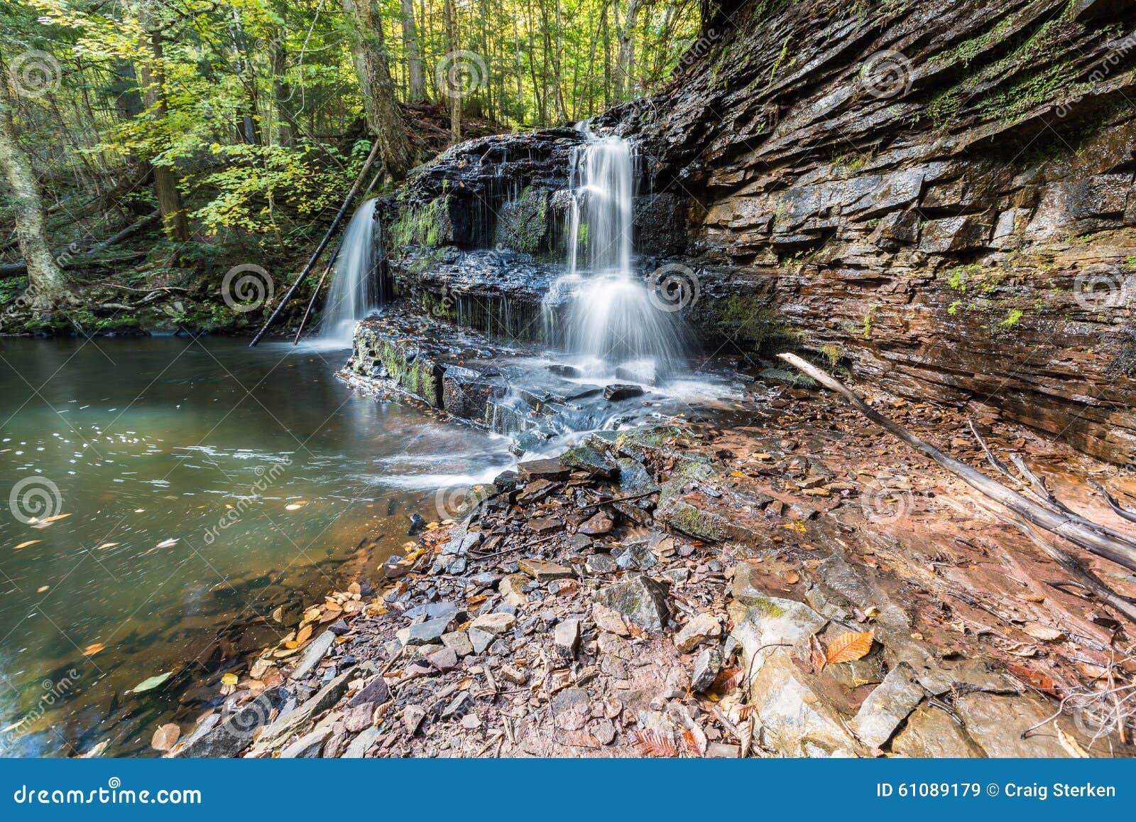 Rock River Falls stock image. Image of national, michigan 61089179