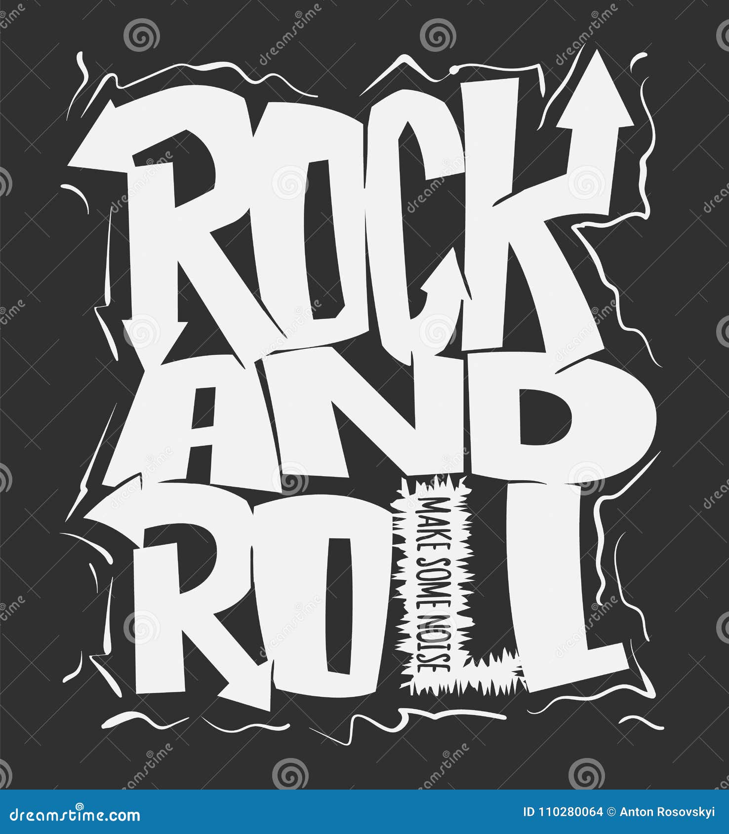 Rock And Roll Print Vector Graphic Design T Shirt Print Rock And Roll Print Vector Graphic Design T Shirt Print