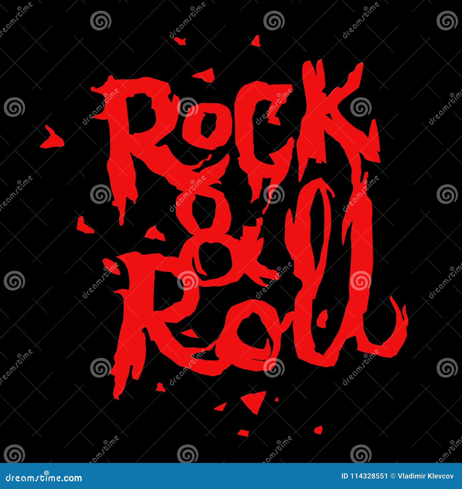 rock and roll music print