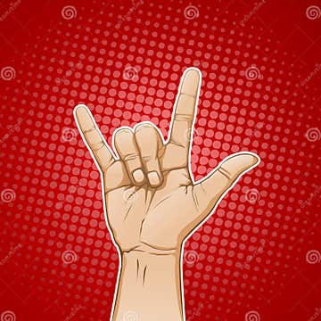 Rock Sign stock vector. Illustration of male, devil, metal - 18685761