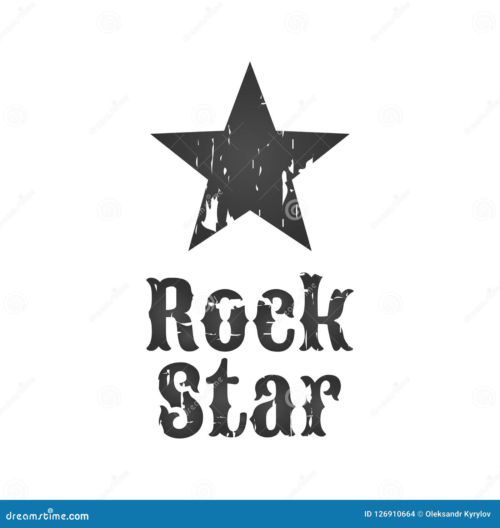 Rock Star Badge or Label. for Hard Rock Music Band Festival Party ...