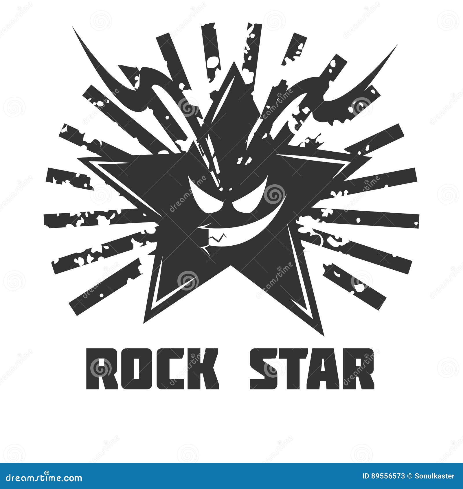 Rock Star Band Music Festival Icon or Vector Emblem Stock Vector ...