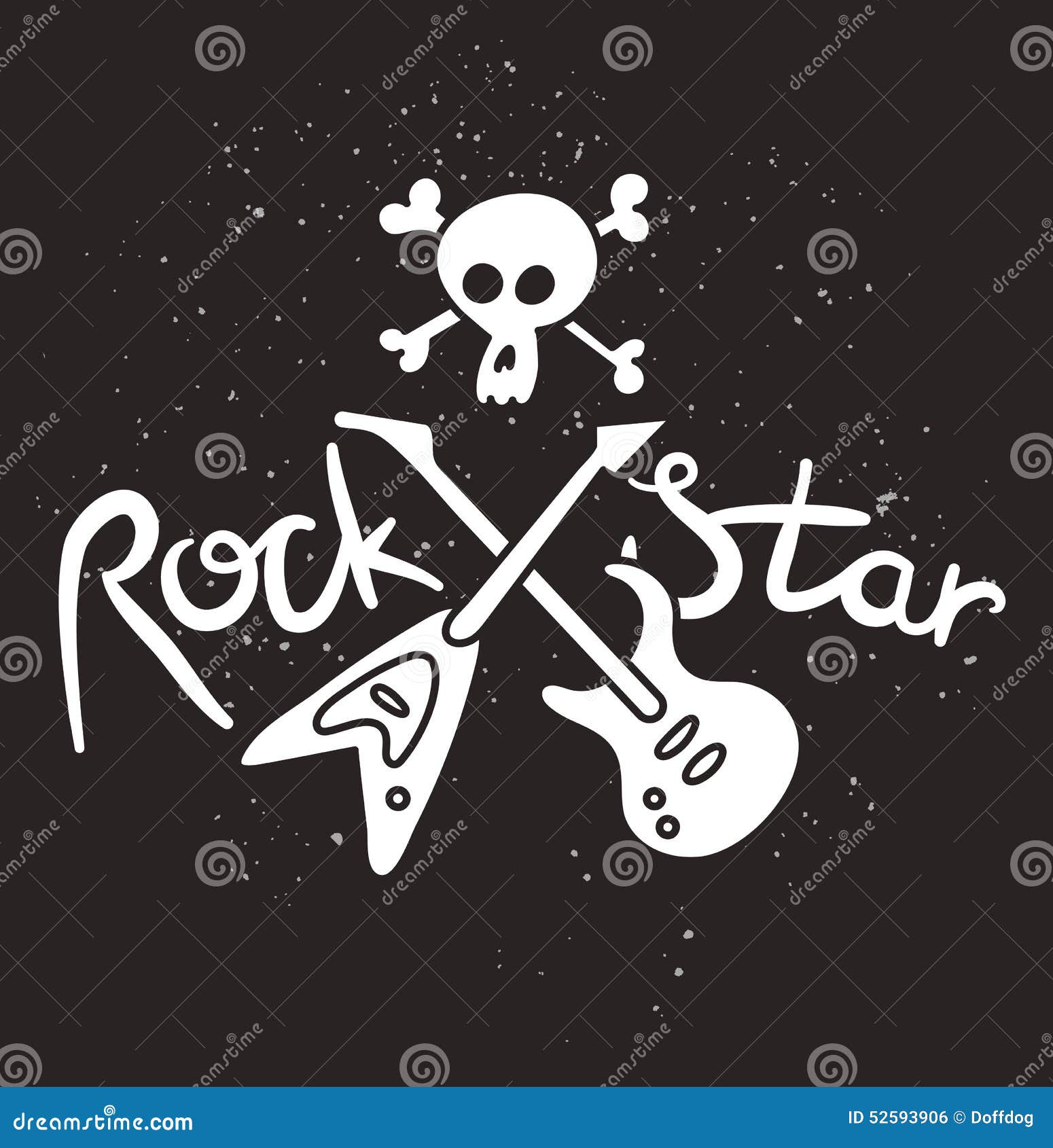 Rock Star Poster stock vector. Illustration of fashion - 52593906