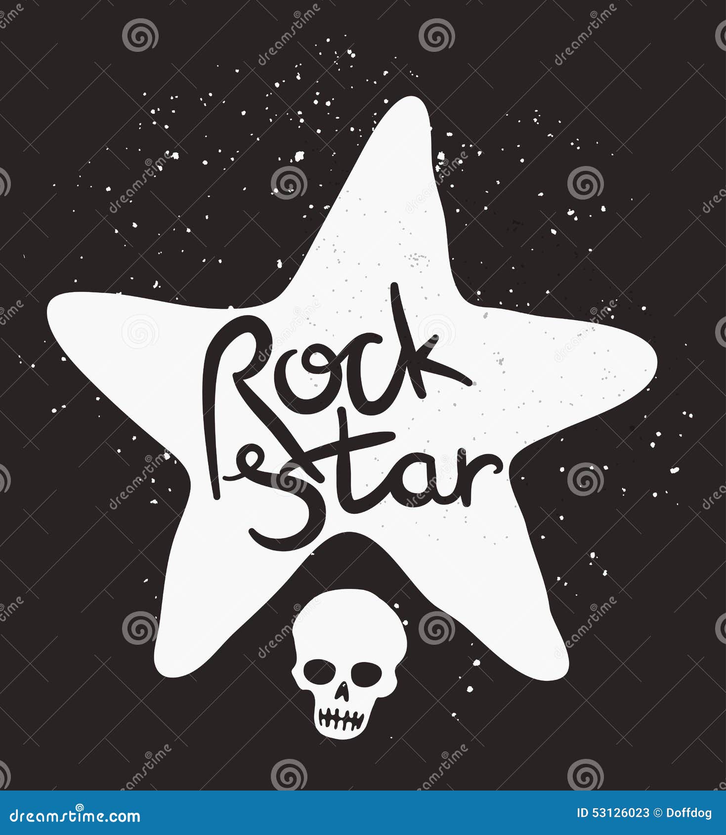 Rock Star Poster stock vector. Illustration of grunge - 53126023