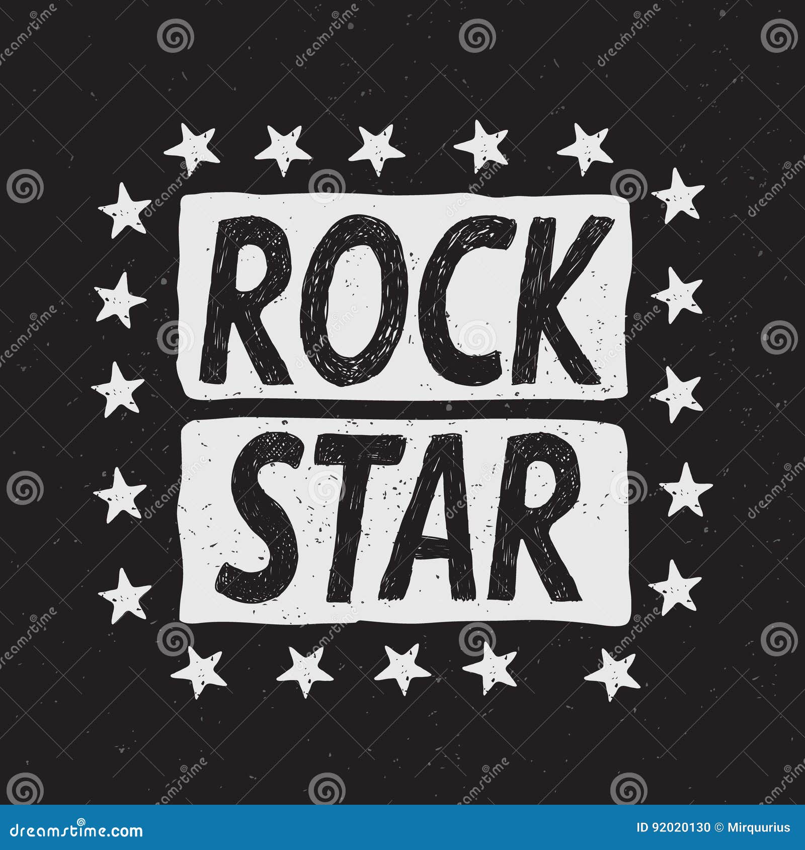 Rock star prints label stock vector. Illustration of classic - 92020130