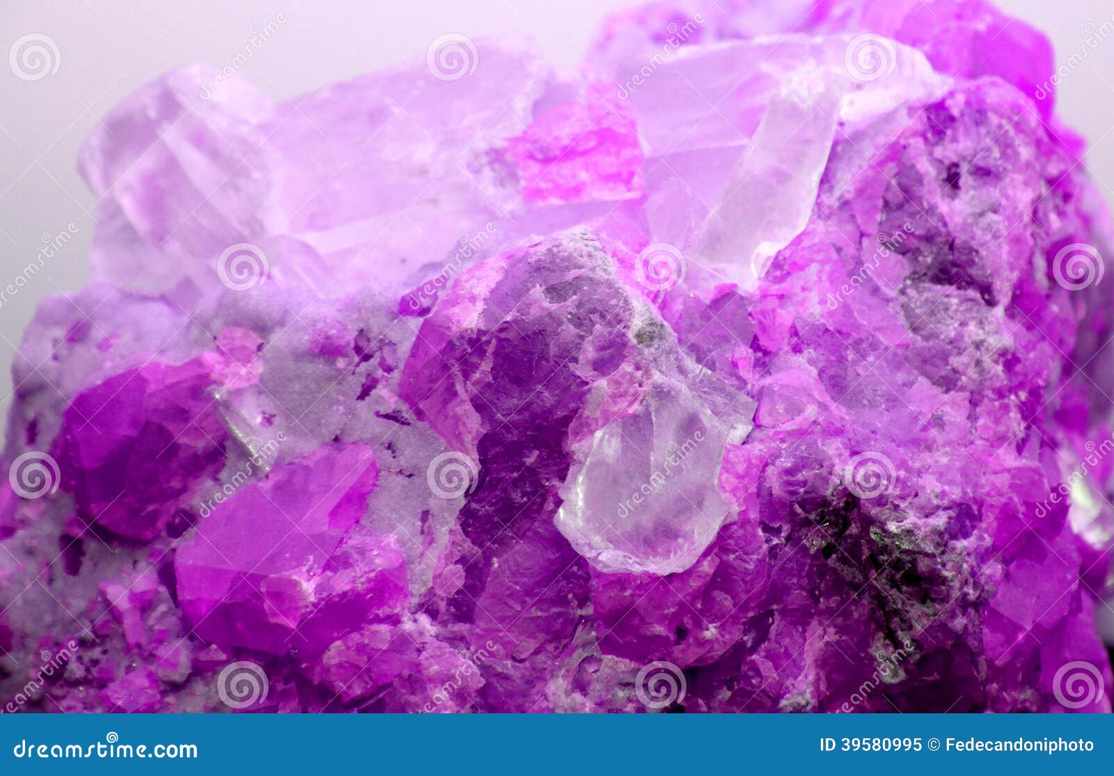 rock with valuable fucsia mineral just found by geologist