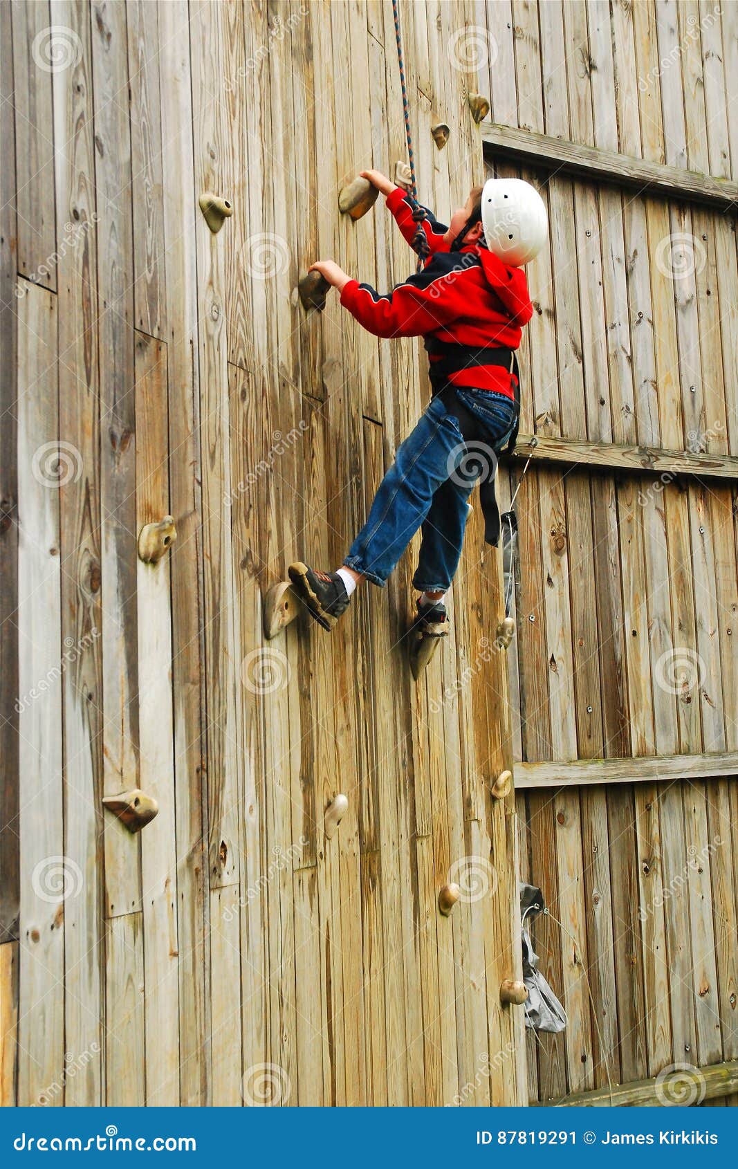Rock Wall Challenge stock image. Image of exterior, camp - 87819291