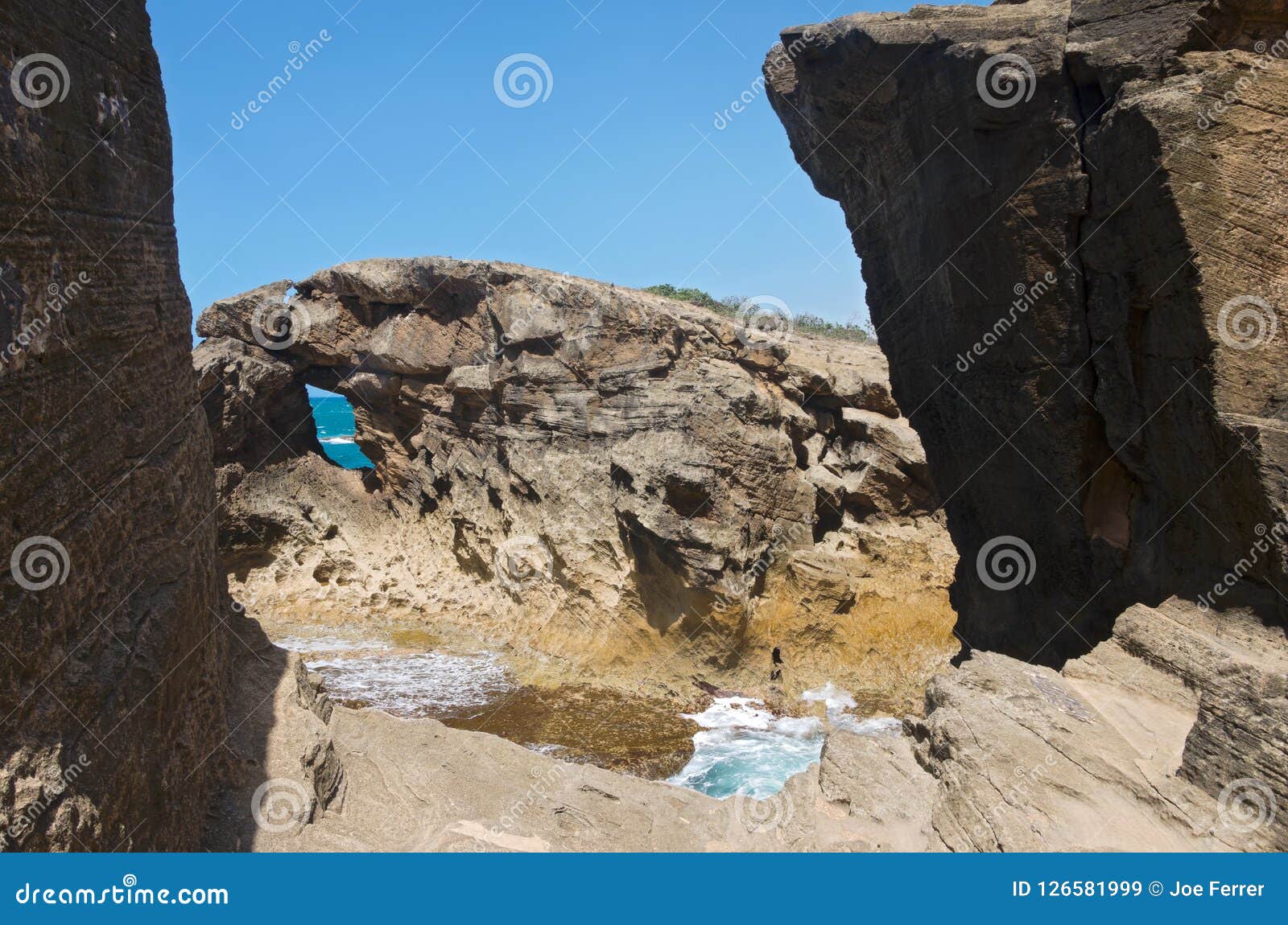 rock walls and formations of cueva del indio