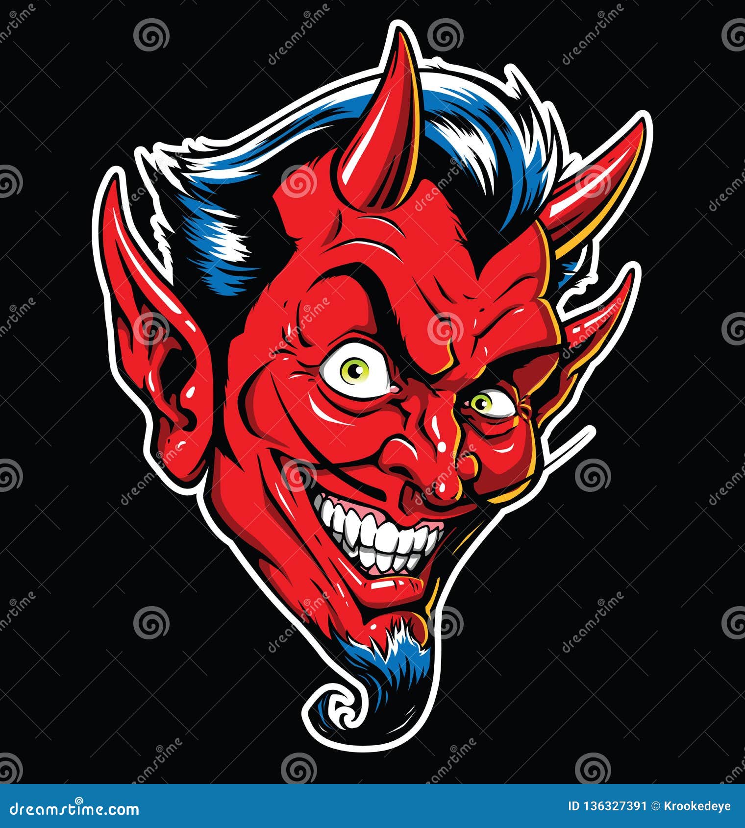 rockabilly devil tattoo   in full color