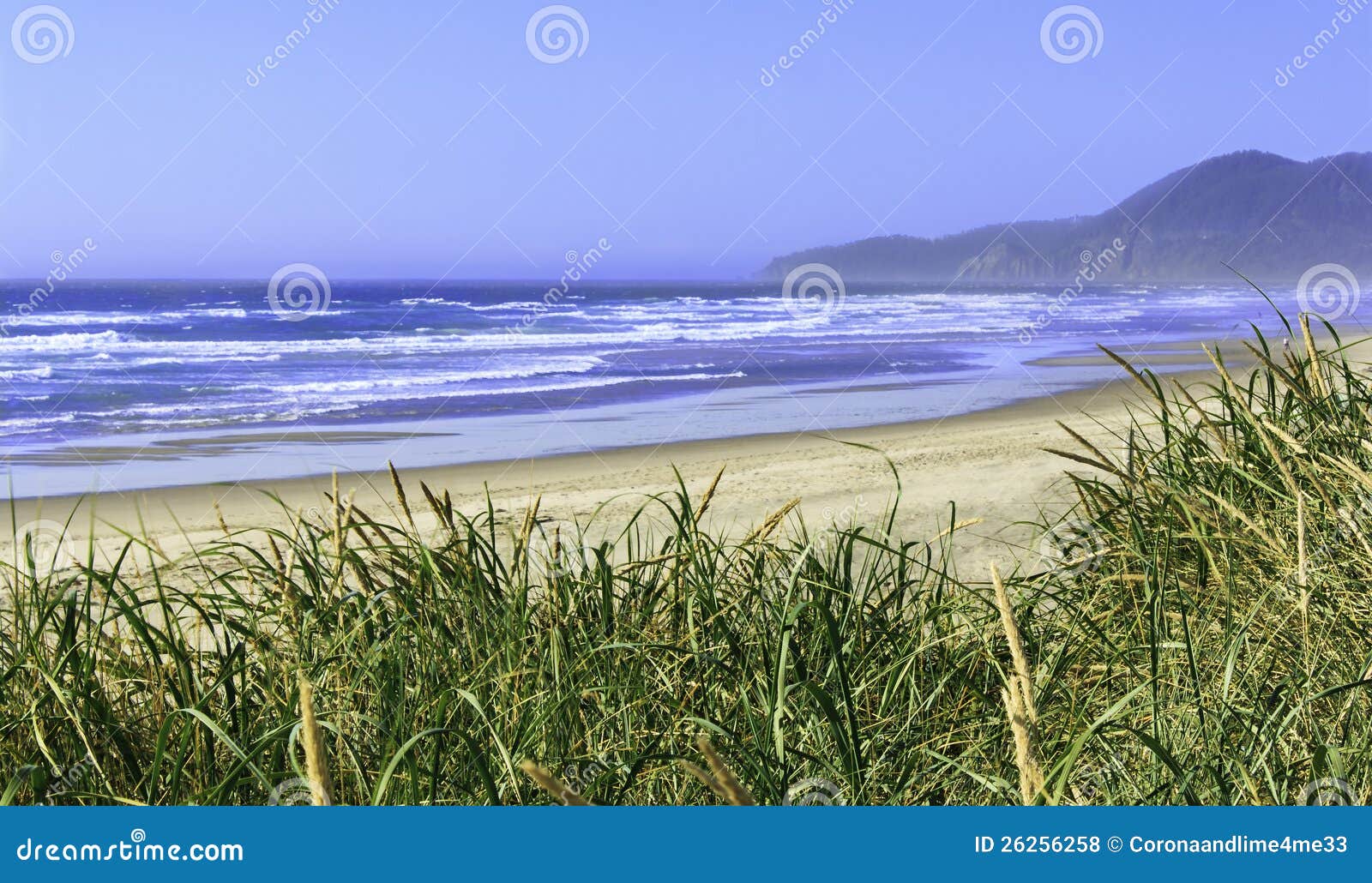 Rockaway Beach Oregon on a Sunny Day Stock Photo Image of orange