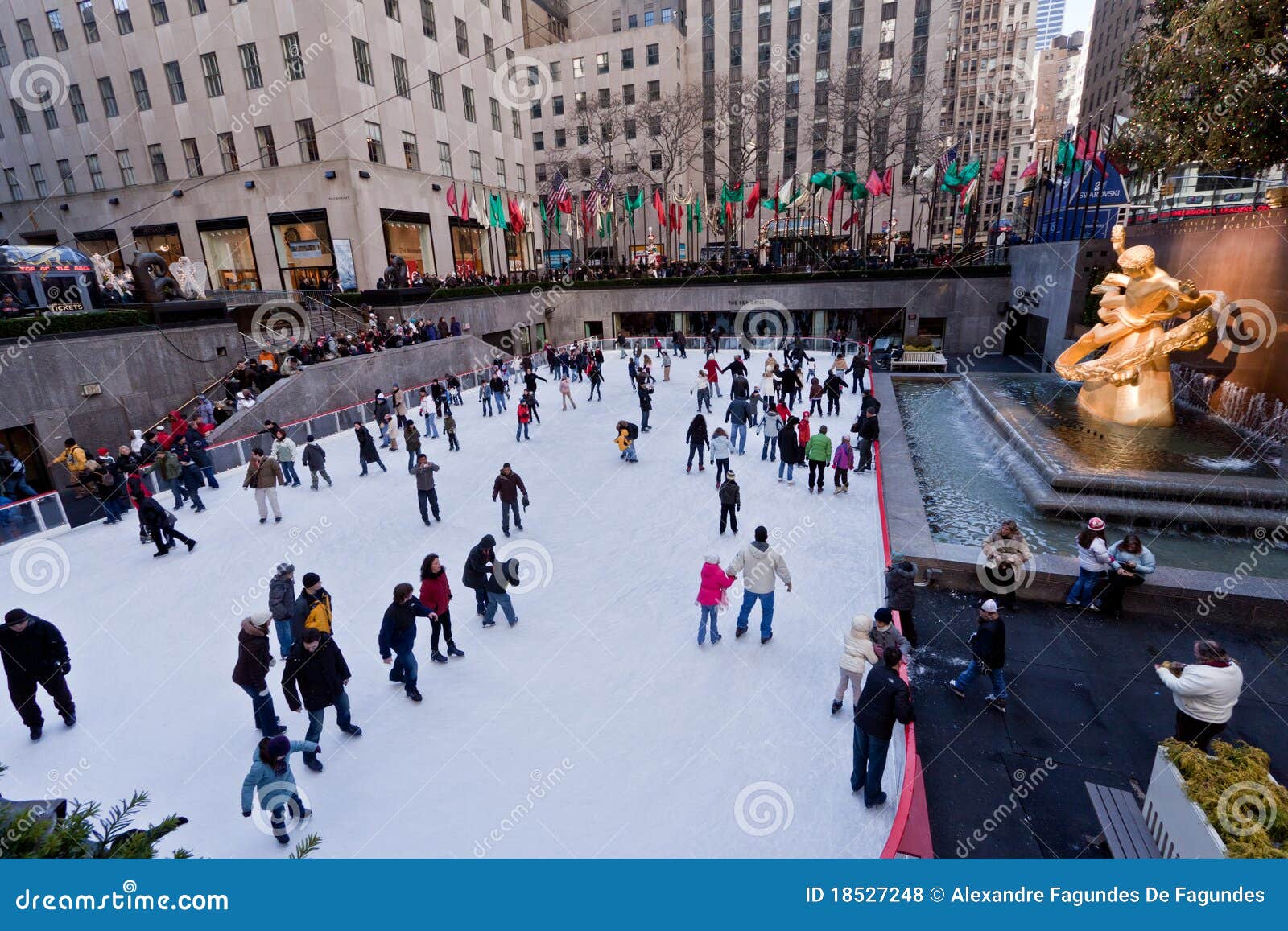 Rockefeller Ice Skate Ring New York City Editorial Stock Photo Image