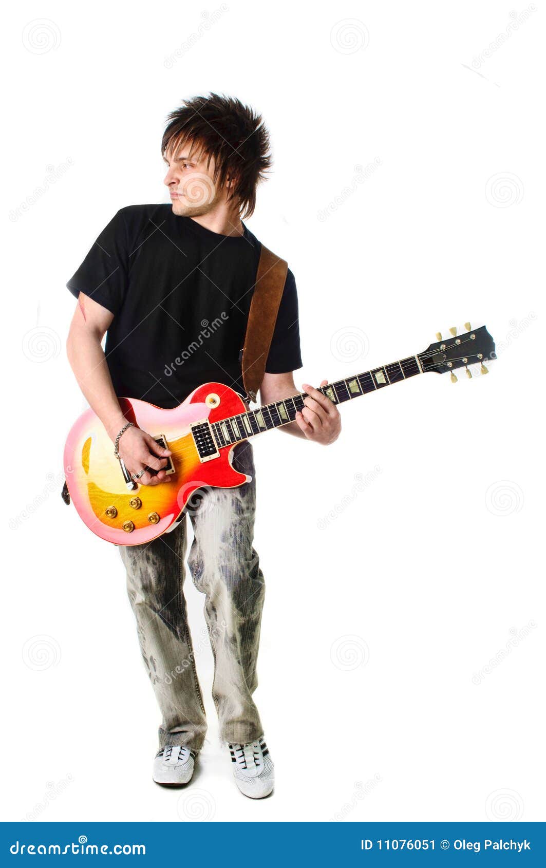 Rocker with Electric Guitar Stock Image Image of instrument, chord 11076051
