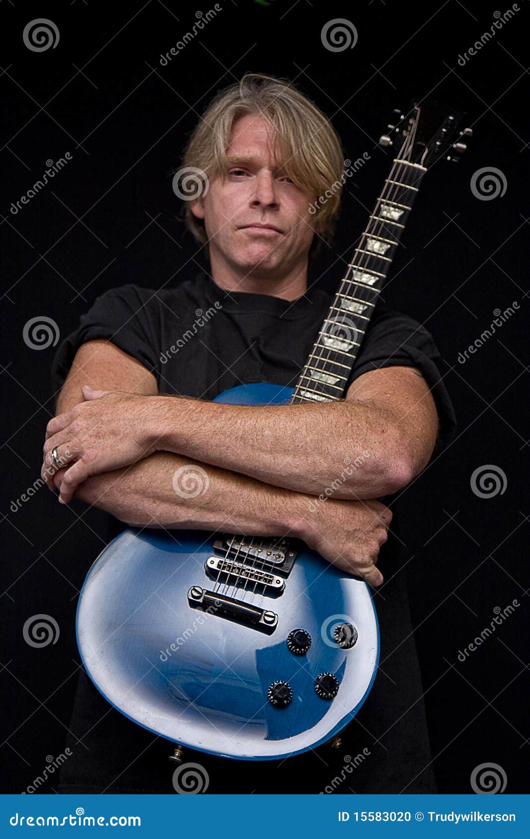 Rocker and Guitar stock photo. Image of band, entertainment 15583020