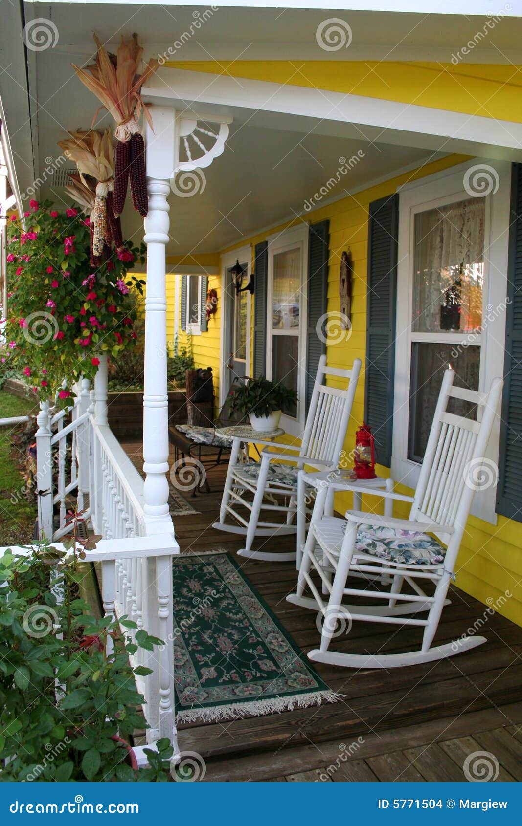 Rockers on the Porch stock photo. Image of breakfast, lodging 5771504